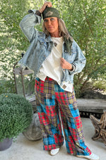 Load image into Gallery viewer, Mixed Up Flannel Pants - Scarlet
