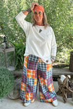 Load image into Gallery viewer, Mixed Up Flannel Pants - Mango
