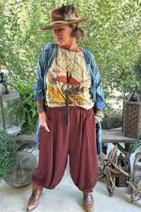 Palazzo Beauty Pants - Wine