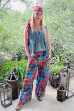 Load image into Gallery viewer, Mixed Up Flannel Pants - Scarlet
