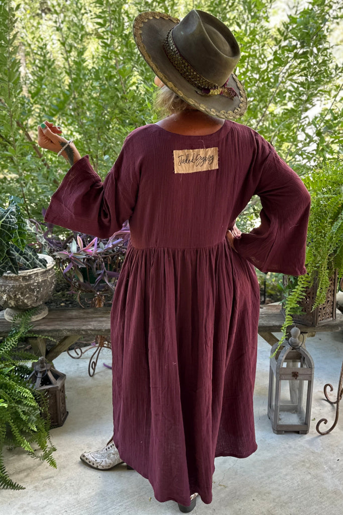 Breezy Afternoon Dress -Plum JG-159