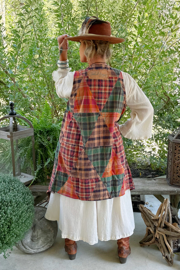 Look Of Love Vest - Plaid