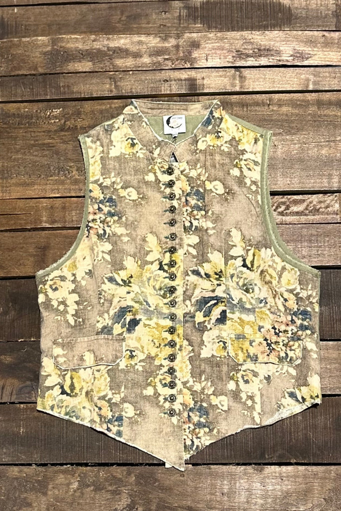 Mesmerized Vest - Vintage Floral