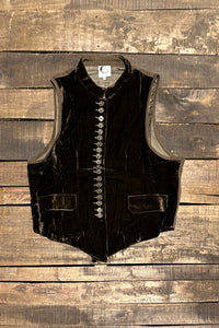 Mesmerized Velvet Vest - Chocolate