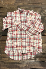 Load image into Gallery viewer, Crisp Morning Air Flannel - Scarlett/Teal
