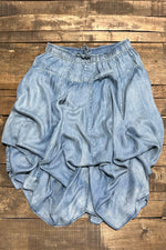 Load image into Gallery viewer, Ruffled Up Skirt - Chambray
