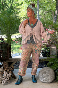 Traveling On Pants - Taupe Plaid