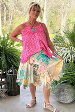Load image into Gallery viewer, Patchwork Sunrise Skirt - Tea Stain JG-215
