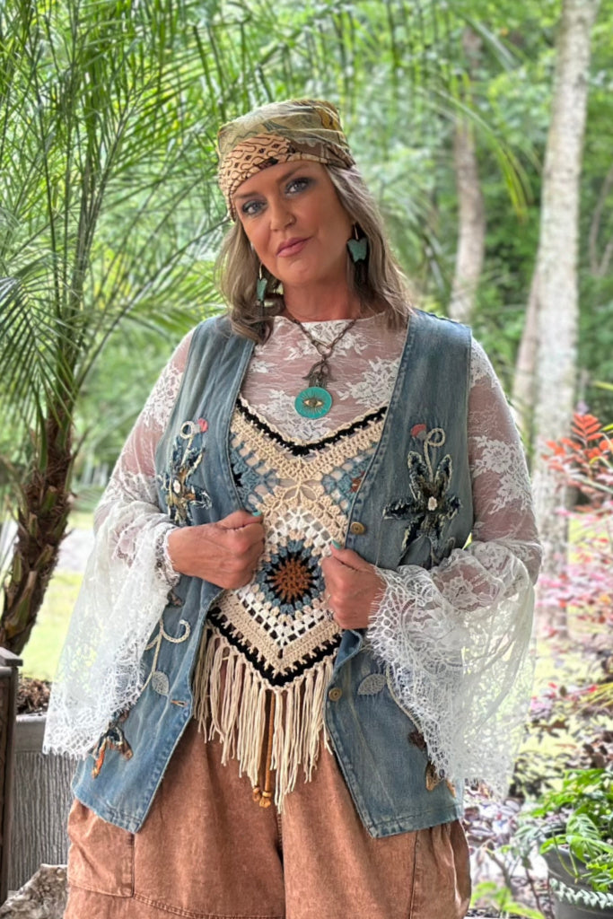 Garden Tea Lace Top - Parchment
