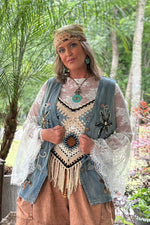 Load image into Gallery viewer, Garden Tea Lace Top - Parchment
