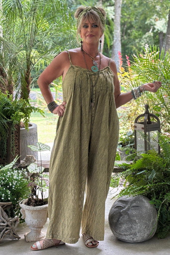 Bittersweet Romper - Vintage Olive