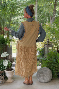 Ruffle Up High-Lo Top - Tea Stain