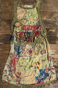 Ruffle Up High-Lo Top - Red/Blue Floral