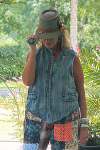 Mesmerized Vest - Medium Chambray