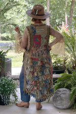 Load image into Gallery viewer, Ruffle Up High-Lo Top - Red/Blue Floral
