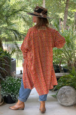 Load image into Gallery viewer, Meadow Strolls Duster - Peach Floral
