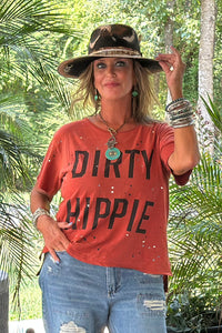 Dirty Hippie Tee - Vintage Rust