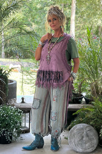 Ruffle Up High-Lo Top - Plum