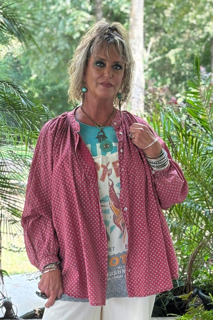 Sweet Nothings Shirt - Scarlet Dot