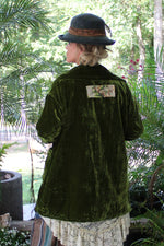 Load image into Gallery viewer, Evening Whisper Velvet Jacket - Chartreuse
