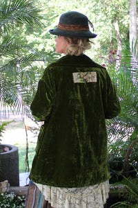 Evening Whisper Velvet Jacket - Chartreuse