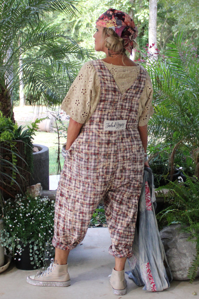 Endless Journey Overalls - Charcoal Plaid