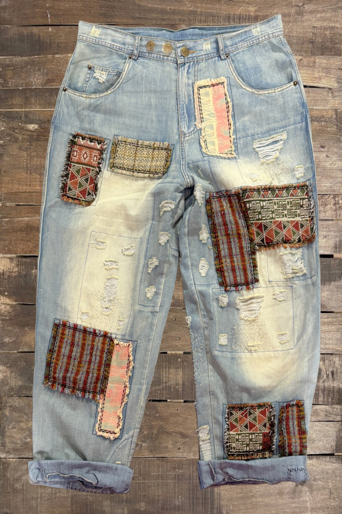 Peace and Love Jeans - Patched