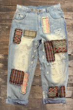 Load image into Gallery viewer, Peace and Love Jeans - Patched
