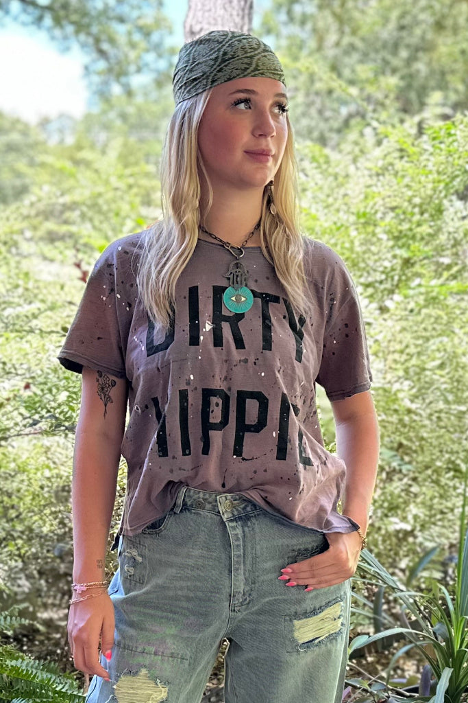 Dirty Hippie Tee - Vintage Navy