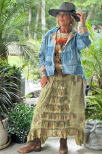 Load image into Gallery viewer, Fields of Dreams Skirt - Moss
