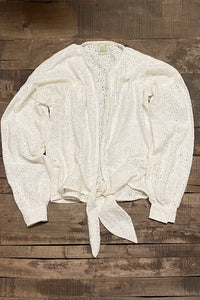 Spring Forward Tie Top - Parchment