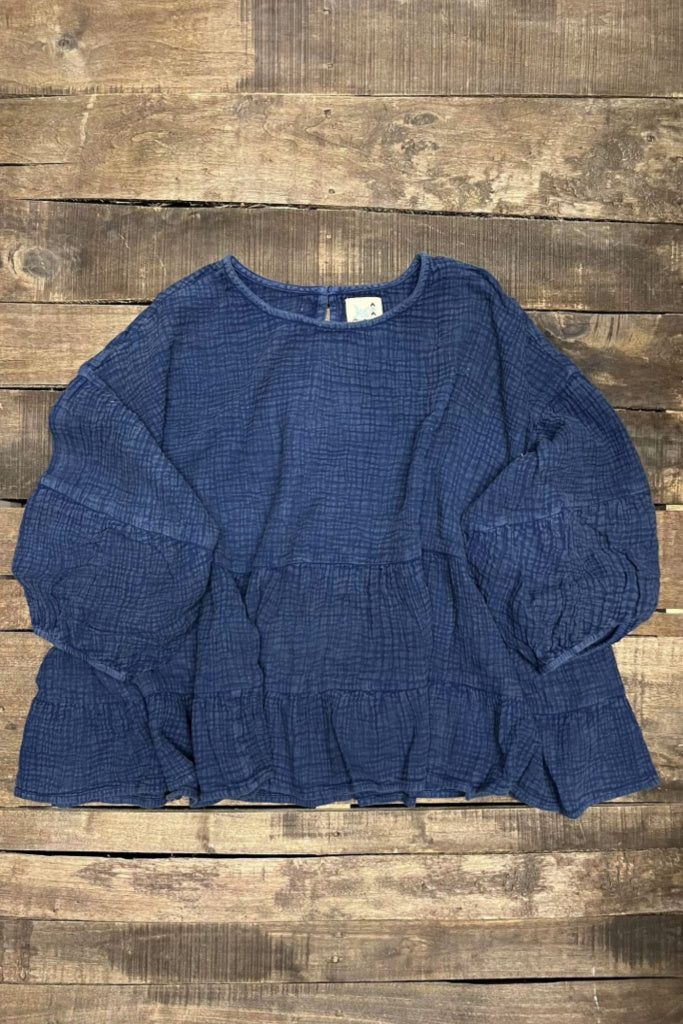 On The Rise Top - Vintage Navy