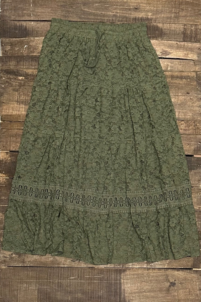 Romantic Views Skirt - Olive