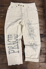 Load image into Gallery viewer, Peace and Love Jeans - Parchment Peace
