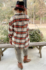 Load image into Gallery viewer, Early Morning Walks Flannel - Red/White
