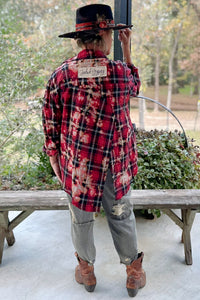 Early Morning Walks Flannel - Red/Black