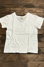 Load image into Gallery viewer, Moon Dance V-Neck Tee - Parchment
