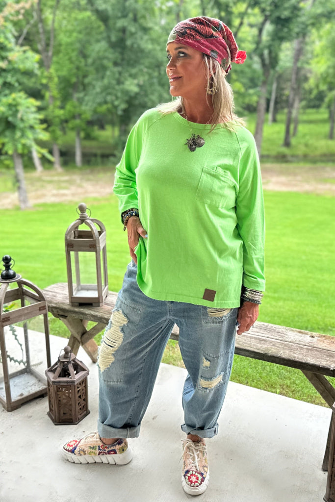 Wandering Meadow Sweatshirt - Chartreuse