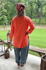 Load image into Gallery viewer, Wandering Meadow Sweatshirt - Papaya
