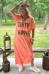 Dirty Hippie Dress - Vintage Tangerine