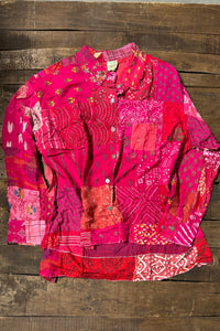 Patchwork Sunrise Top - Magenta JG-150