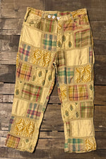 Load image into Gallery viewer, Traveling On Pants - Golden Plaid
