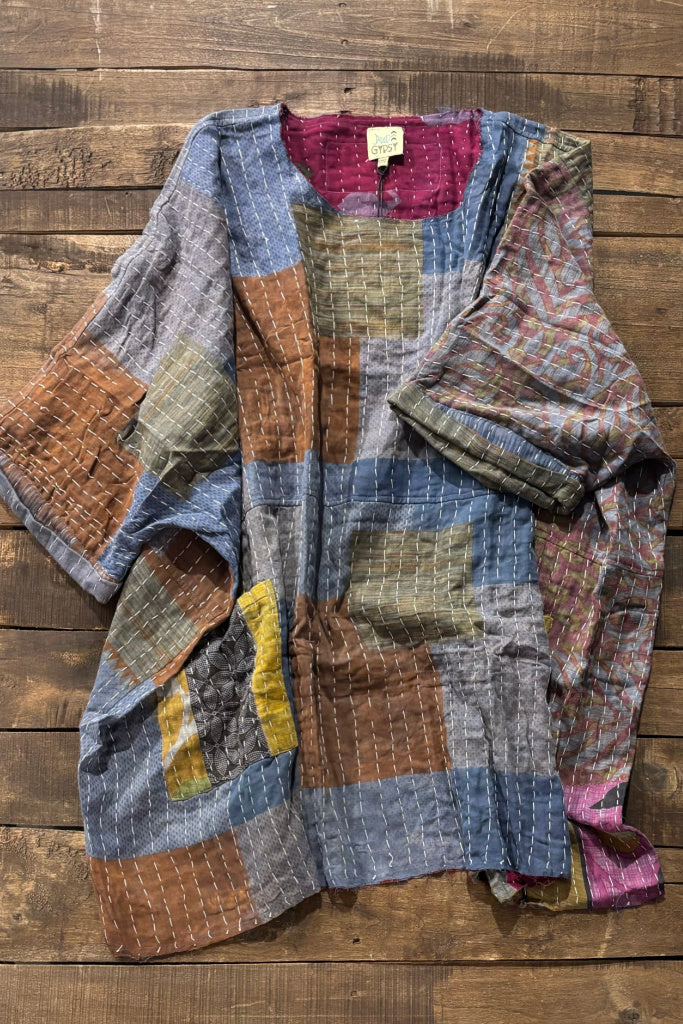 Kantha Sunrise Poncho JG-158