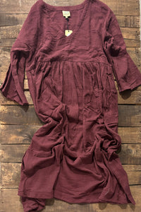 Breezy Afternoon Dress -Plum JG-159