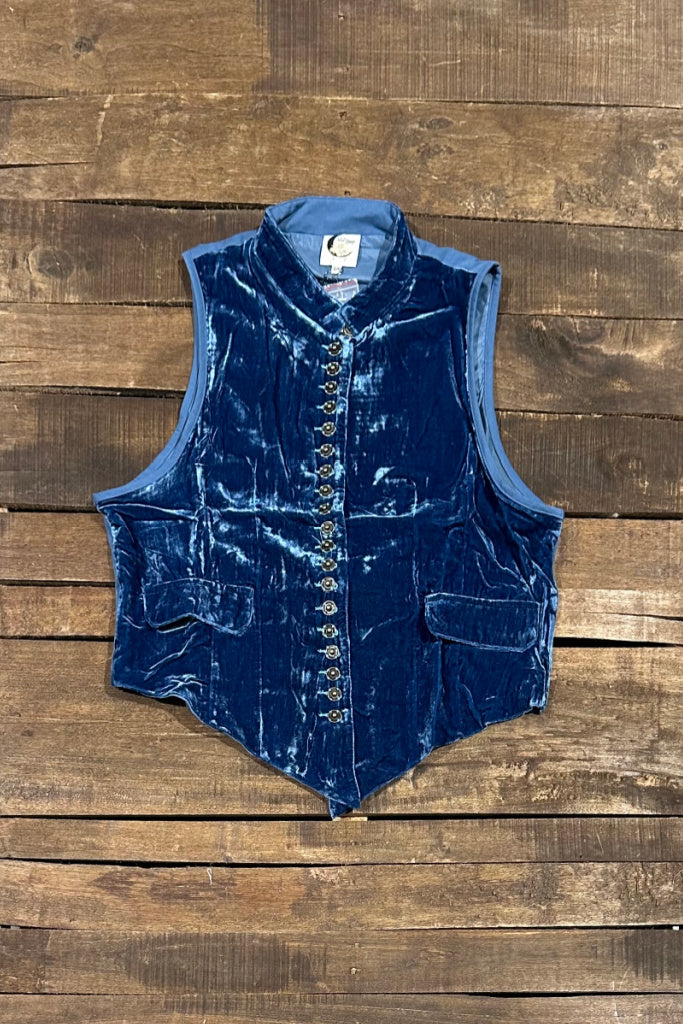 Mesmerized Velvet Vest - Royal