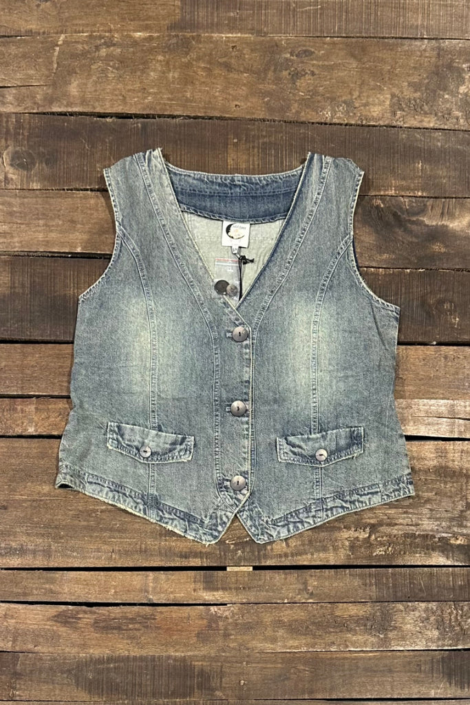 Alluring Dreams Vest - Chambray