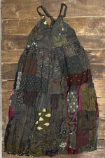 Load image into Gallery viewer, Patchwork Sunrise Halter Dress - Chocolate JG-198
