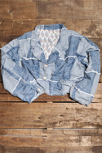 Patchwork Skies Crop Jacket