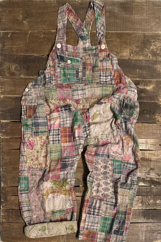Travels Await Overalls - Navy Plaid