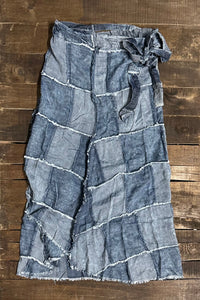 Patchwork Skies Wrap Skirt